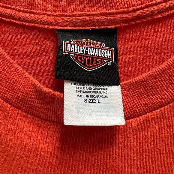 Harley Davidson orange sleeveless shirt - Picture 3 of 3